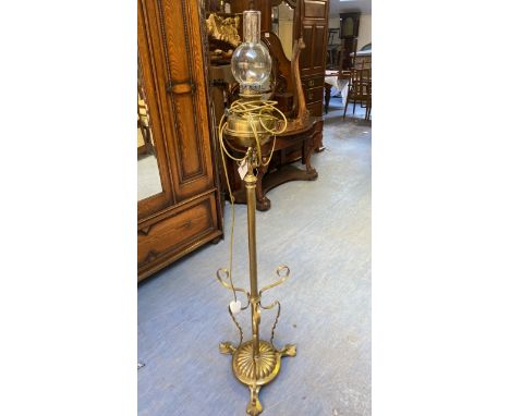  Sale Item:    CONVERTED BRASS STANDARD LAMP   Vat Status:   No Vat   Buyers Premium:  This lot is subject to a Buyers Premiu