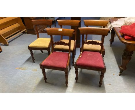  Sale Item:    5 VICT MAHOGANY DININING CHAIRS (AF)  Vat Status:   No Vat   Buyers Premium:  This lot is subject to a Buyers 