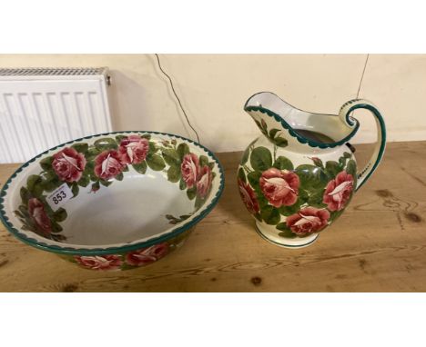  Sale Item:    WEMYSS STYLE BASIN &amp; EWER SET (AF)  Vat Status:   No Vat   Buyers Premium:  This lot is subject to a Buyer