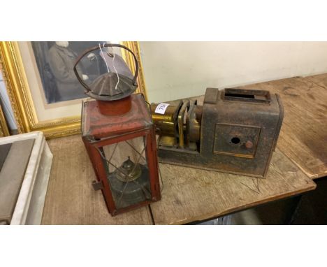  Sale Item:    PART MAGIC LANTERN &amp; STORM LAMP (AF)  Vat Status:   No Vat   Buyers Premium:  This lot is subject to a Buy