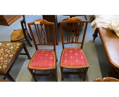  Sale Item:    2 INLAID BEDROOM CHAIRS   Vat Status:   No Vat   Buyers Premium:  This lot is subject to a Buyers Premium of 1