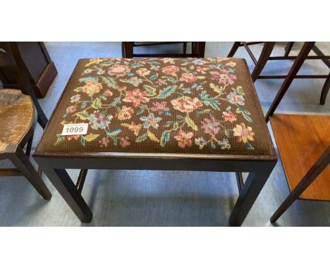  Sale Item:    TAPESTRY STOOL   Vat Status:   No Vat   Buyers Premium:  This lot is subject to a Buyers Premium of 15% + Vat 