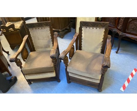  Sale Item:    2 OAK RECLINING CHAIRS   Vat Status:   No Vat   Buyers Premium:  This lot is subject to a Buyers Premium of 15