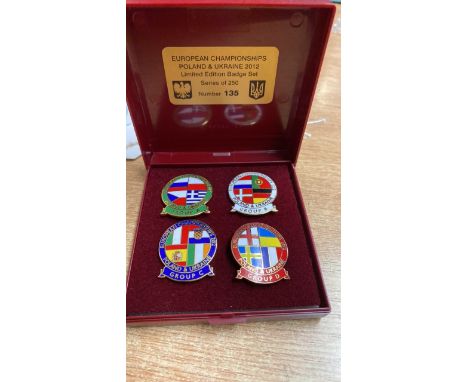  Sale Item:    LTD EDT EUROPEAN CHAMP BADGE SET 2012 POLAND &amp; UKRAINE 135 OF 250  Vat Status:   No Vat   Buyers Premium: 