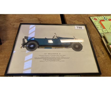  Sale Item:    PRINT 1927 ROLLS ROYCE 20   Vat Status:   No Vat   Buyers Premium:  This lot is subject to a Buyers Premium of