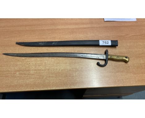  Sale Item:    FRENCH BAYONET &amp; SCABBARD (AF)   Vat Status:   No Vat   Buyers Premium:  This lot is subject to a Buyers P