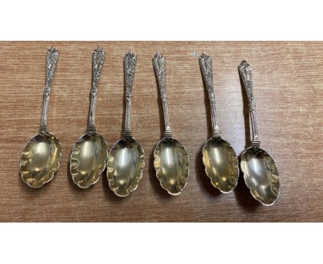  Sale Item:    6 SILVER TEA SPOONS &amp; SUGAR TONGS  Vat Status:   No Vat   Buyers Premium:  This lot is subject to a Buyers