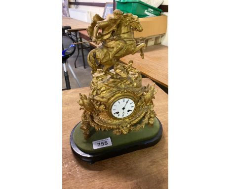  Sale Item:    GILT CLOCK ON STAND (AF)   Vat Status:   No Vat   Buyers Premium:  This lot is subject to a Buyers Premium of 