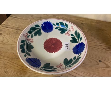  Sale Item:    LARGE STAFFORDSHIRE POTTERY BOWL (AF)  Vat Status:   No Vat   Buyers Premium:  This lot is subject to a Buyers