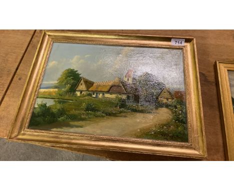  Sale Item:    OIL PAINTING DUTCH FARM (AF)   Vat Status:   No Vat   Buyers Premium:  This lot is subject to a Buyers Premium