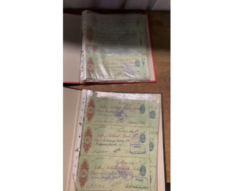  Sale Item:    2 FOLDERS NORTH OF SCOTLAND BANK CHEQUES  Vat Status:   No Vat   Buyers Premium:  This lot is subject to a Buy