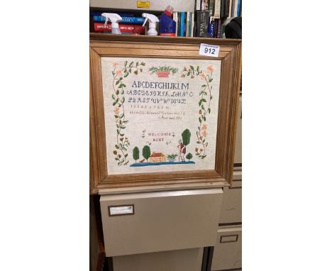  Sale Item:    FRAMED SAMPLER   Vat Status:   No Vat   Buyers Premium:  This lot is subject to a Buyers Premium of 15% + Vat 