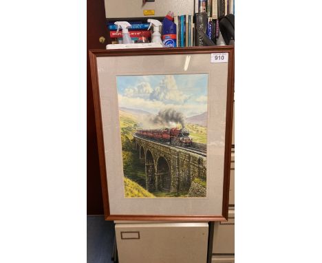  Sale Item:    W C PAINTING JUBILEE 5593 TRAIN BY G HEIRON  Vat Status:   No Vat   Buyers Premium:  This lot is subject to a 