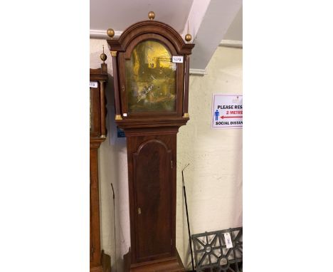  Sale Item:    MAHOG CASED G F CLOCK BRASS DIAL PINCK LONDON (AF)  Vat Status:   No Vat   Buyers Premium:  This lot is subjec