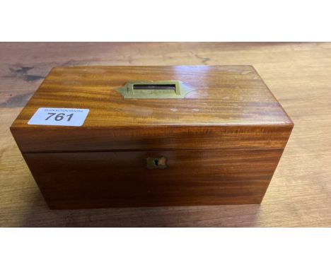  Sale Item:    MAHOGANY TEAPOY- NO KEY   Vat Status:   No Vat   Buyers Premium:  This lot is subject to a Buyers Premium of 1