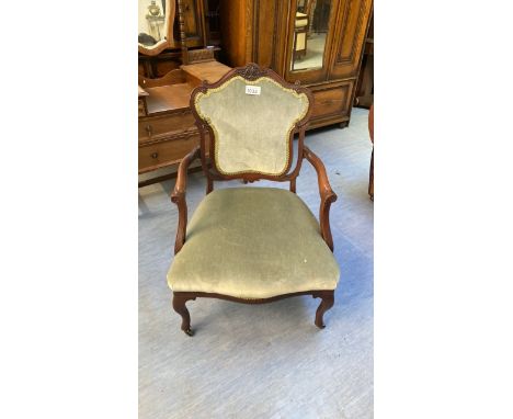  Sale Item:    EDWARDIAN PARLOUR CHAIR   Vat Status:   No Vat   Buyers Premium:  This lot is subject to a Buyers Premium of 1
