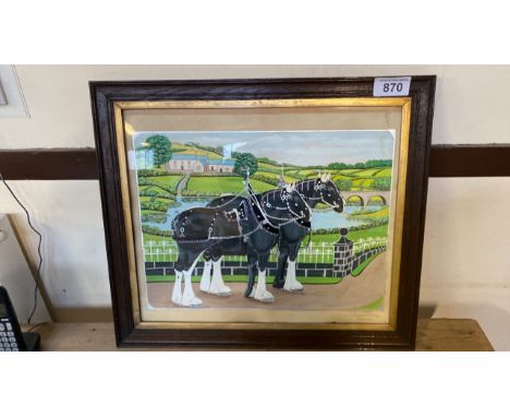  Sale Item:    PICTURE CLYDESDALES W ROBBIE(AF)   Vat Status:   No Vat   Buyers Premium:  This lot is subject to a Buyers Pre