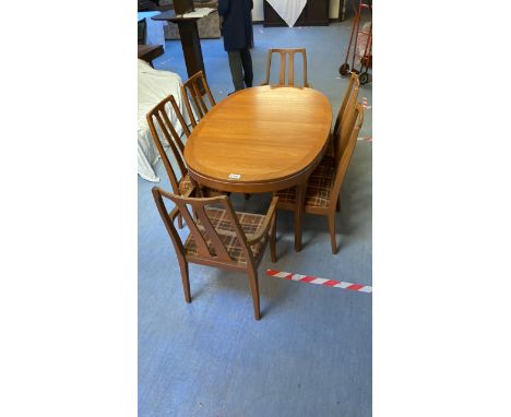  Sale Item:    NATHAN OVAL TABLE &amp; 6 CHAIRS   Vat Status:   No Vat   Buyers Premium:  This lot is subject to a Buyers Pre