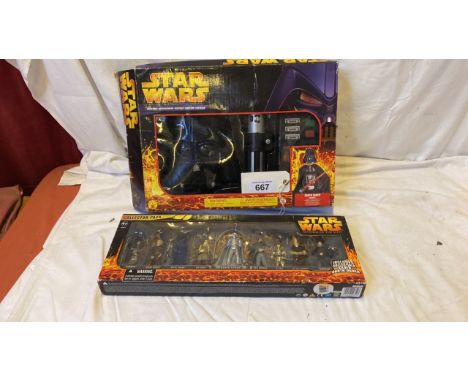  Sale Item:    2 BOXES STAR WARS- DARTH VADER COSTUME &amp; REVENGE OF THE SITH  Vat Status:   No Vat   Buyers Premium:  This