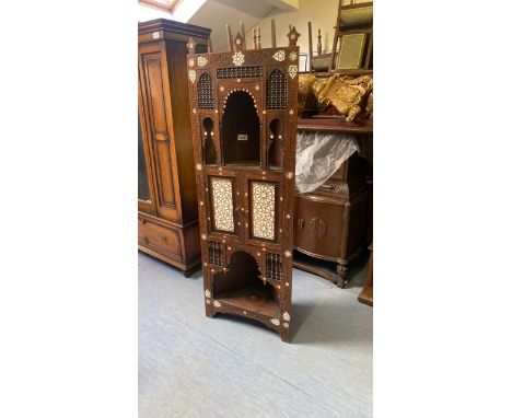  Sale Item:    INDIAN STYLE CORNER CABINET (AF)   Vat Status:   No Vat   Buyers Premium:  This lot is subject to a Buyers Pre
