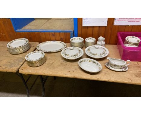  Sale Item:    55 PCS ROYAL DOULTON LARCHMONT DINNERWARE  Vat Status:   No Vat   Buyers Premium:  This lot is subject to a Bu