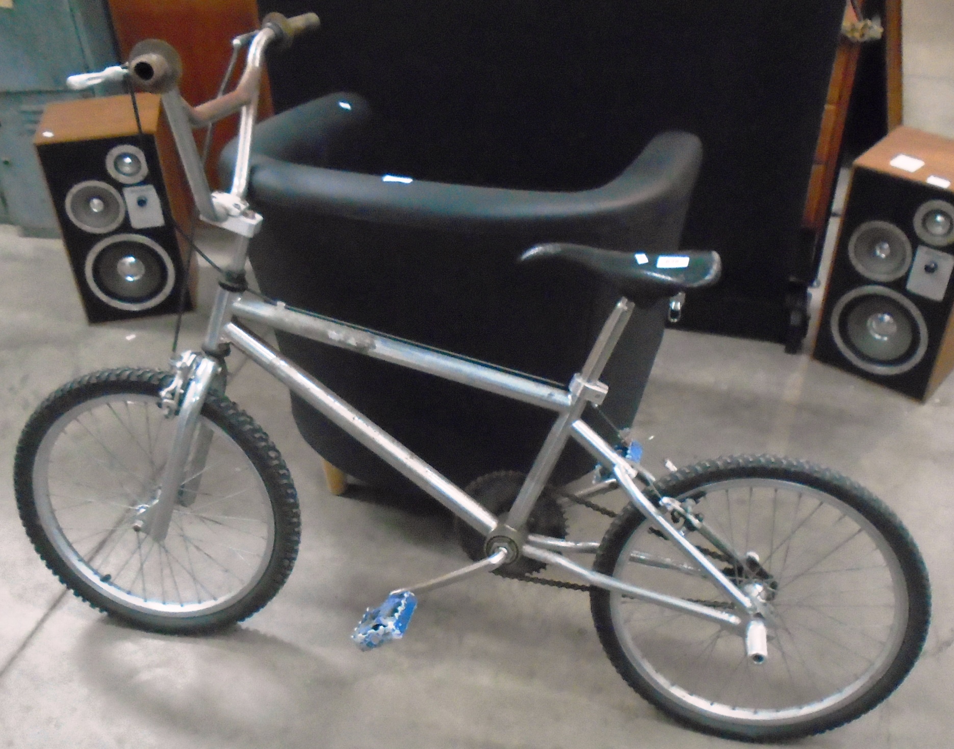 silver bmx bike