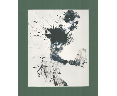 Rugby Johnny Wilkinson Signed 10x8 inch Graphic Black and White Magazine Page Mounted. Signed in black ink From a World Cup L