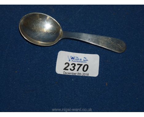 A silver caddy spoon hall marked.