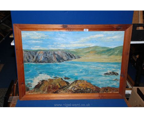 A large Oil on artist's board of Seascape, signed G. Campbell