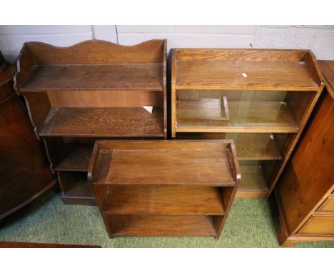 3 Oak Shelf Units 