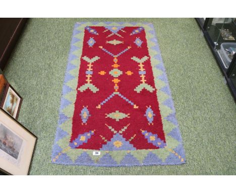 Colourful Vintage Wool Rug 
