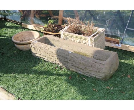 Long Log effect Garden planter and assorted planters 