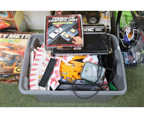 Collection of Scalextric Track to include Control Unit etc. 