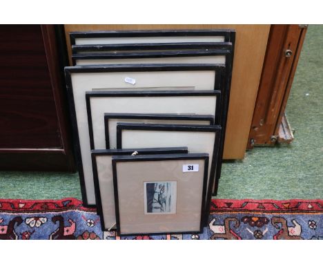 Collection of assorted Framed etching and engravings to include Professor Otto F. Probst, Franz Von Stuck etc.