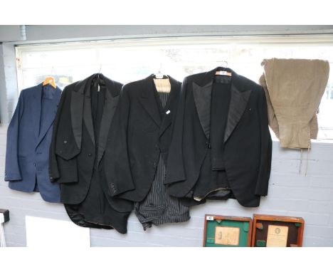 Collection of Vintage clothing to include Dress Tails, Mourning Suit etc.