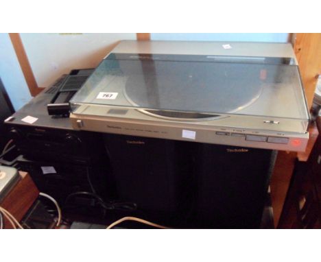 A Technics stacking stereo system comprising SL-DL5 turntable, SU-CH7 amplifier, ST-CH7L synthesizer tuner, RS-CH7 cassette d