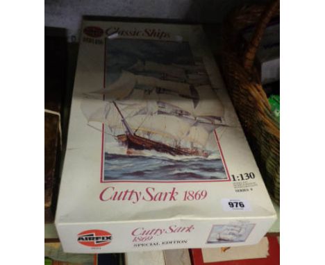 A vintage Airfix Special Edition 1:130 scale model kit of the Cutty Sark - appears to be complete