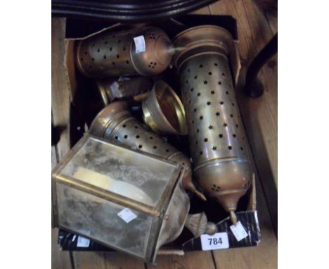 A quantity of metalware including spice grinder, blow lamp, etc.