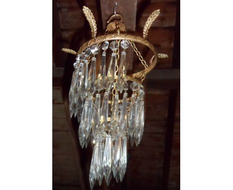 An old glass pendant light fitting - for reassembly