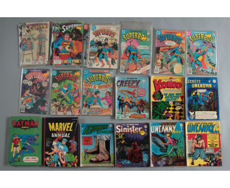 Vintage 60's and 70's UK Comics including; Batman Annual 1965-66 in VG condition. Marvel Comic Annual 1970 in VF/NM condition