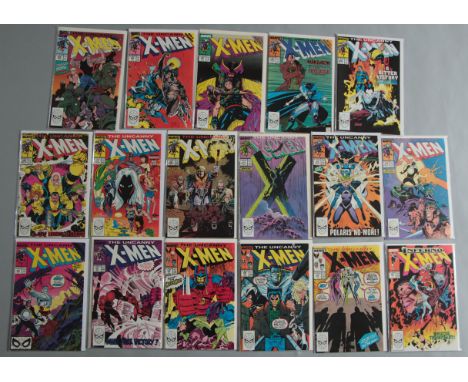 17 X-Men Marvel comics nos 243 to 259 inclusive featuring the first appearance of Jubilee (244), and the first Jim Lee art fo