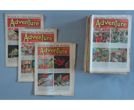 Adventure comics (1955 - 1956) Complete run of issue Nos 1586 to 1667 featuring Nick Swift in GD-VG. (81)Lots 48 to 58 are fr