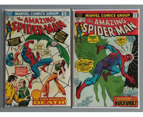 Amazing Spider-Man Nos 127 (VF-) & 128 (FN/VF) Spider-man vs The Vulture, Harry Osborn shows his first thoughts about becomin