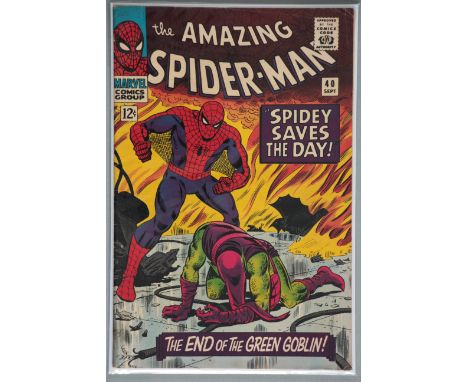 Amazing Spider-Man No 40 (Sep 1966) The Green Goblin appears and his origin is told for the first time. Art by John Romita Sn