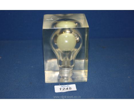 A 1960's pop art Pierre Giarden floating light bulb.