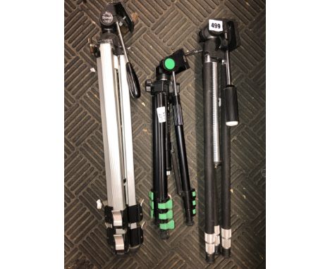 SUNAGOR TELESCOPIC CAMERA TRIPOD, SHIRRON EV TRIPOD AND A LIGHTWEIGHT MIRANDA TRIPOD