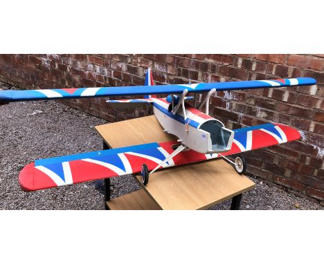 SCALE MODEL OF WAYFARER BI-PLANE (RED, WHITE AND BLUE)