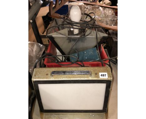 TWO VINTAGE MOTH LAMPS WITH TRANSFORMERS AND LIGHT BULBS