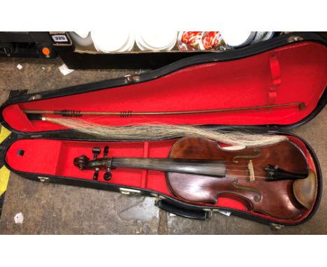 CASED VIOLIN AND BOW