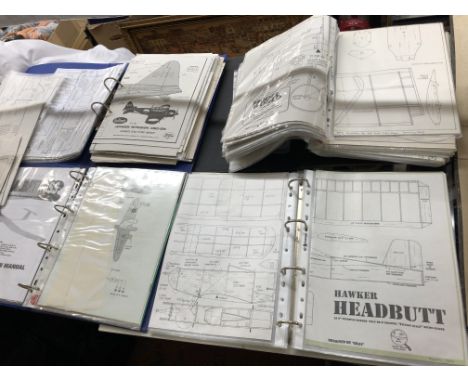 FIVE A4 BINDERS OF SCALE MODELMAKERS AIRCRAFT PLANS